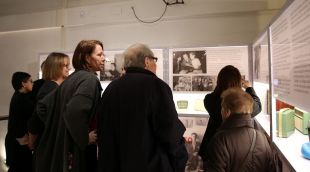 Un dels moments de la inauguració del nou espai del Museu d'Història dedicat a la ràdio