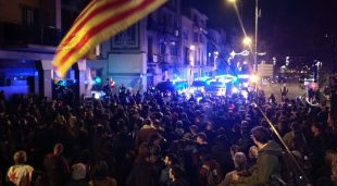 Els concentrats a la comissaria de Vistalegre