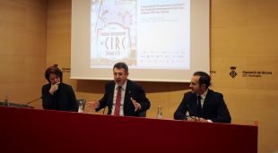 Un instant de la presentació de la vuitena edició del Festival Internacional de Circ de Girona