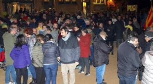 Pla general d'alguns dels concentrats a Celrà aquesta tarda