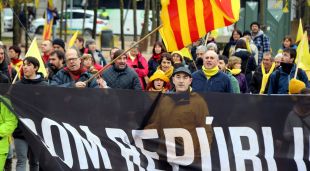 Alguns dels manifestants aquest diumenge