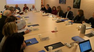 Un instant de la comissió reunida avui