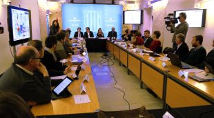 Un moment de la reunió de la Comissió territorial d'urbanisme de Girona