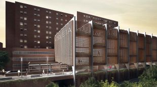 Pla general del projecte del nou edifici annex que es vol fer a l'hospital Josep Trueta de Girona