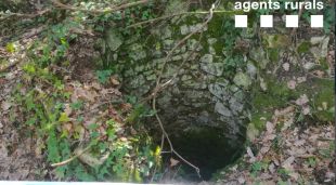 El pou sense protecció que els Agents Rurals han localitzat a Vidreres