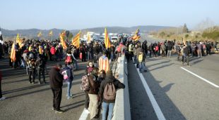 Pla general de l'AP-7 tallada a Medinyà
