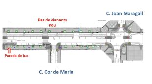 Un tram del projecte del carrer de la Creu