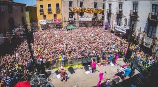Imatge aèria d'un dels concerts de la 5a edició del Clownia