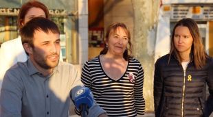 Un instant de la presentació, ahir, amb Joan Plana en primer terme
