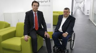 El president de la Fundació Support, Pere Cornellà, amb el director, Josep Maria Solé