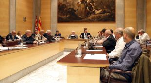 Un moment del ple de la Diputació de Girona celebrat avui