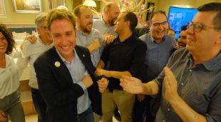 Jordi Masquef durant la celebració de la victòria