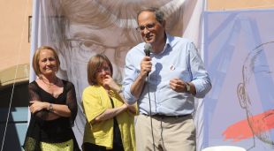 El president de la Generalitat, Quim Torra, durant el seu discurs a Amer