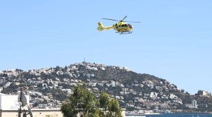 L'helicòpter medicalitzat en el moment que s'ha dirigit a realitzar l'assistència