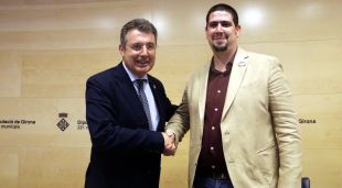 El president de la Diputació de Girona, Miquel Noguer, i el futur vicepresident primer Pau Presas