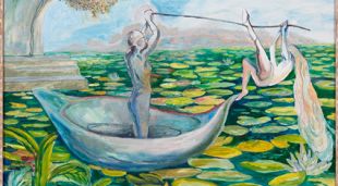 'Día feliz', oli/tela, de Manolo García, s'exhibirà al Monestir de Sant Feliu de Guíxols
