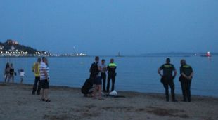 Un moment de la cerca, el dissabte a la nit