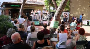Un instant del recital de música i poesia en homenatge als activistes contraris a la C-32