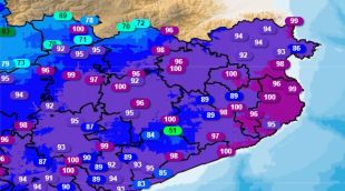 Valors d'humitat relativa registrats a les 7 del matí d'avui