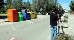 La zona de contenidors del Pla de l'Ametller on el gos hauria atacat la dona