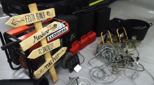 El material que s'ha comissat als organitzadors de la festa il·legal de Lloret de Mar