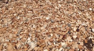 Un munt de biomassa abans de consumir