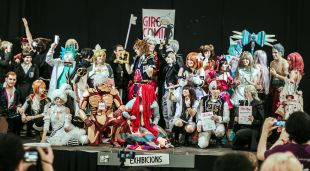 Una exhibició de 'cosplays' en una de les edicions anteriors del Girocòmic