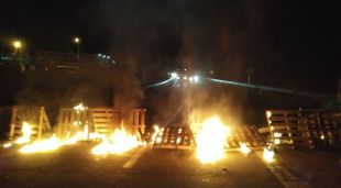 La C-65, aquest matí tallada al trànsit