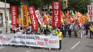 manifestació, maig, ocupació, atur