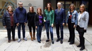 L'equip de govern de JxCat a Girona, excepte el regidor Carles Ribas