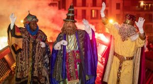 Ses majestats arribant l'any passat a Girona