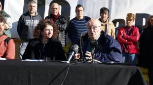 L'advocada Montserrat Vinyets i Antoni Tomàs a Sant Jaume de Llierca