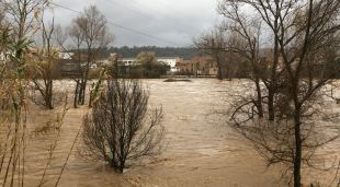 El riu Ter, al seu pas pel Pont Major de Girona