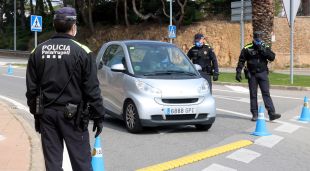 Un dels controls a Calella de Palafrugell