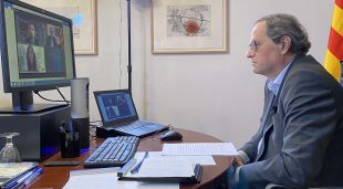 El president de la Generalitat, Quim Torra, inaugura les Jornades 'Reactivem-nos', organitzades per la Cambra de Comerç de Barcelona