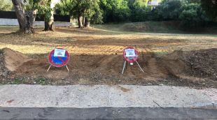 L'aparcament al carrer de Ciceró, a tocar de la platja de Llafranc, que ha habilitat l'Ajuntament de Palafrugell amb capacitat per a 75 vehicles