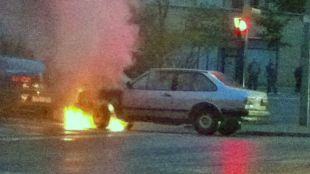 vehicle, flames, incendi, girona