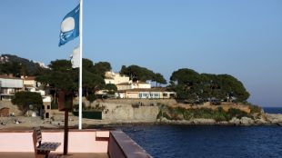 calella, platja, palafrugell, bandera