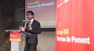 El conseller Jordi Puigneró, durant la presentació de l'Àrea 5G de les Terres de Ponent, a la Seu Vella de Lleida el mes passat
