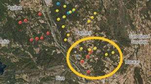 La imatge, recreada a través del visor ambiental, amb la qual la IAEDEN alerta d'un nou projecte de parc eòlic