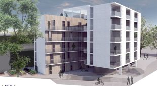 Imatge virtual del bloc de 34 pisos protegits que es construirà en règim cooperatiu a Palamós