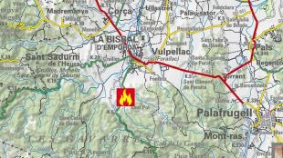 incendi, bisbal, mapa