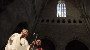 bisbe, catedral, vitrall