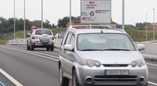 Un tram de la C-66 arribant a Banyoles amb les obres finalitzades