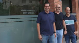Carles Colomina, en Josep Lluís Jorge i en David Amores, els tres impulsors de Grader