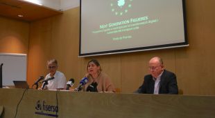 D'esquerra a dreta, el gerent de Fisersa, Lluís Martínez, l'alcaldessa de Figueres, Agnès Lladó, i el regidor d'Urbanisme, Xavier Amiel