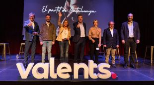 Imatge dels participants a la presentació del nou partit Valents el 29 de gener a Barcelona