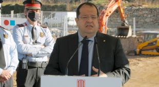 Joan Ignasi Elena a la comissaria de la Jonquera, el passat febrer
