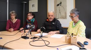Els integrants de l'associacio Terra Viva amb el president David Serramitjana, al centre