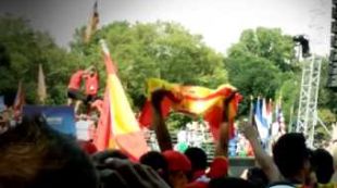 Moment en que els Bombers catalans van ser insultats